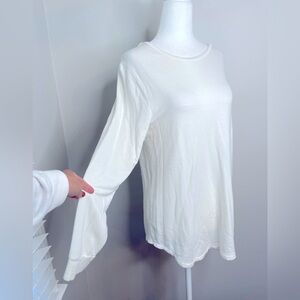 J. Crew Fleece Lined Cream Long Sleeve